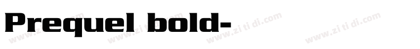 Prequel bold字体转换